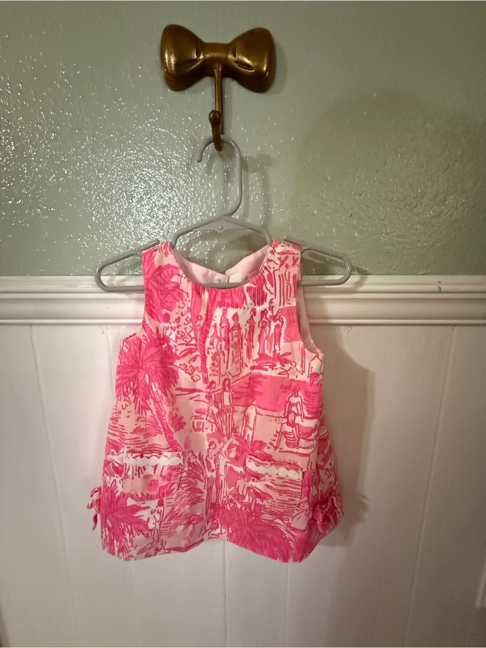 Lilly Pulitzer Girls' Pink Printed Sleeveless Dress Top
